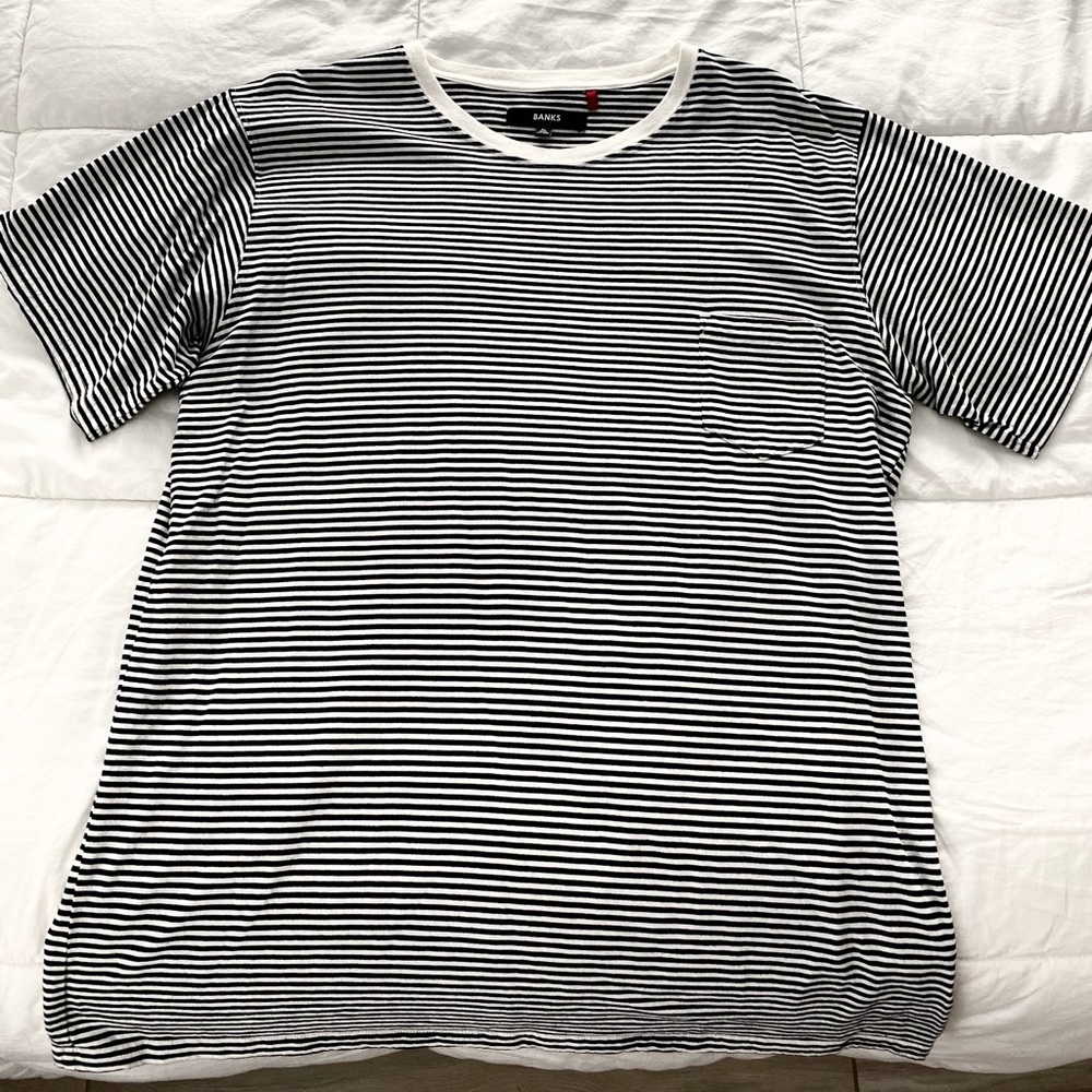 Banks Journal Striped Tee Shirt w/ Pocket